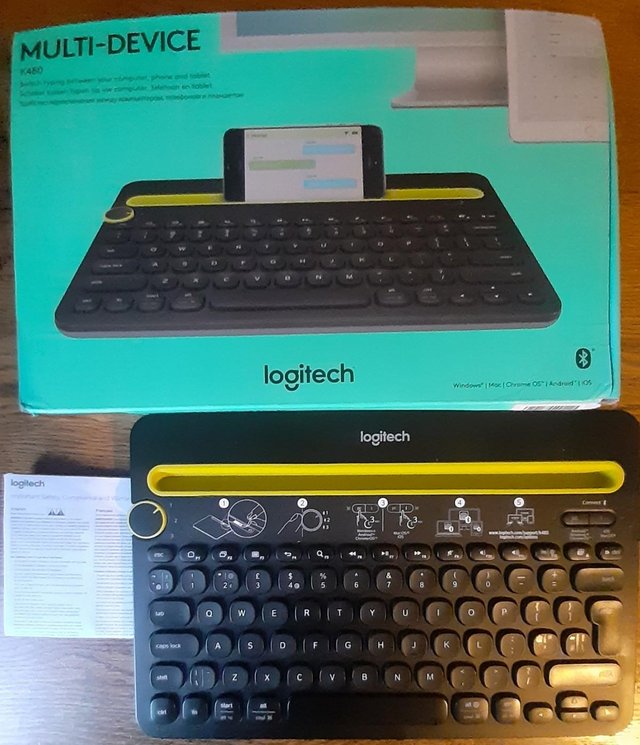 Preview of the first image of Logitech K480 Wireless Bluetooth Keyboard - Boxed, excellent.