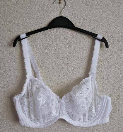 Image 1 of Beautiful White Lace Underwired Bra By Next - Size 38DD
