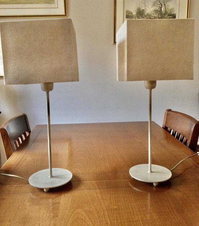 Preview of the first image of Pair of matching modern table lamps.