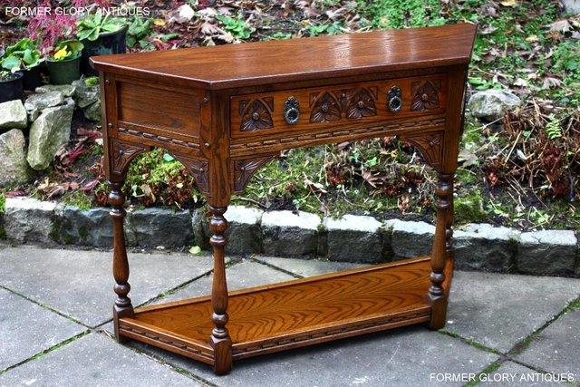 Image 81 of AN OLD CHARM LIGHT OAK CANTED CONSOLE TABLE LAMP PHONE STAND