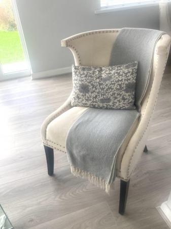 Image 1 of Occasional chair in cream linen