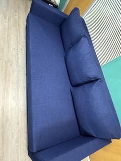 Image 3 of 3-seat sofa-bed, Skiftebo blue