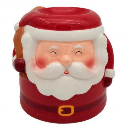 Image 3 of Ceramic Santa Shaped Christmas Oil Burner.  Free uk postage
