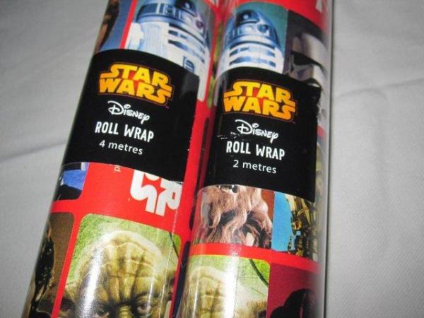 Image 1 of New Christmas star wars wrapping paper