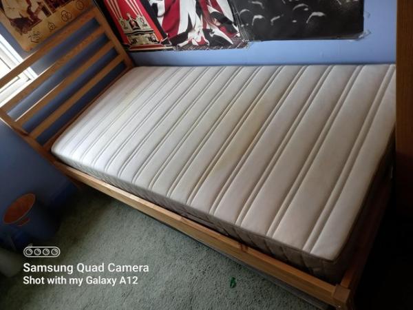 Image 2 of Ikea single bed frame & mattress