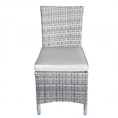 Image 2 of Emily Rattan Armless Chair in Grey