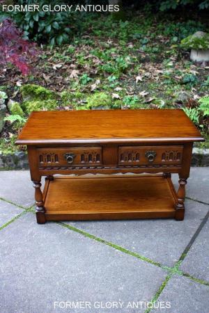 Image 11 of OLD CHARM LIGHT OAK TWO DRAWER COFFEE TABLE TV MEDIA STAND