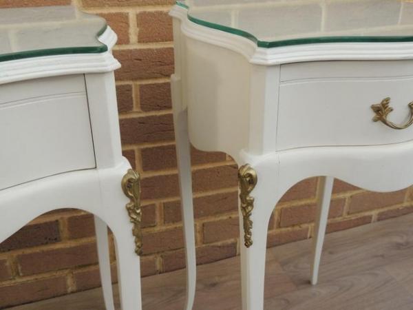 Image 13 of Pair of French Tall Bedside Tables (UK Delivery)