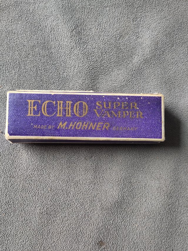 Preview of the first image of Vintage M.Hohner Harmonica ECHO SUPER VAMPER' 'C' KEY.