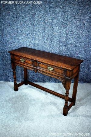 Image 35 of TITCHMARSH & GOODWIN OAK LAMP PHONE HALL CONSOLE TABLE STAND