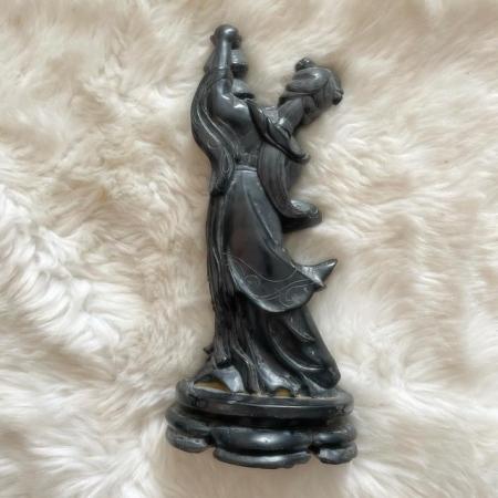 Image 2 of Antique Chinese Lady Immortal Sage Holding Water Pitcher Car
