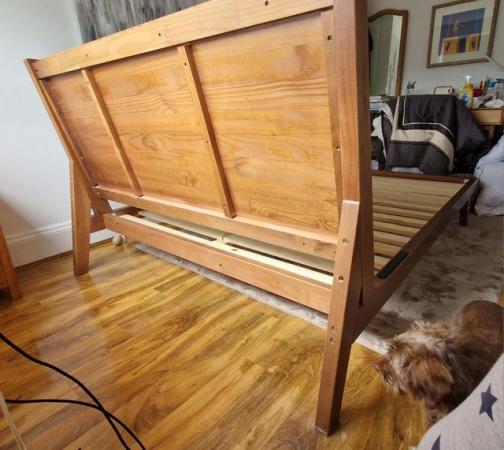 Image 3 of REDUCED! Sapporo Wood King Size Bed Frame + Headboard