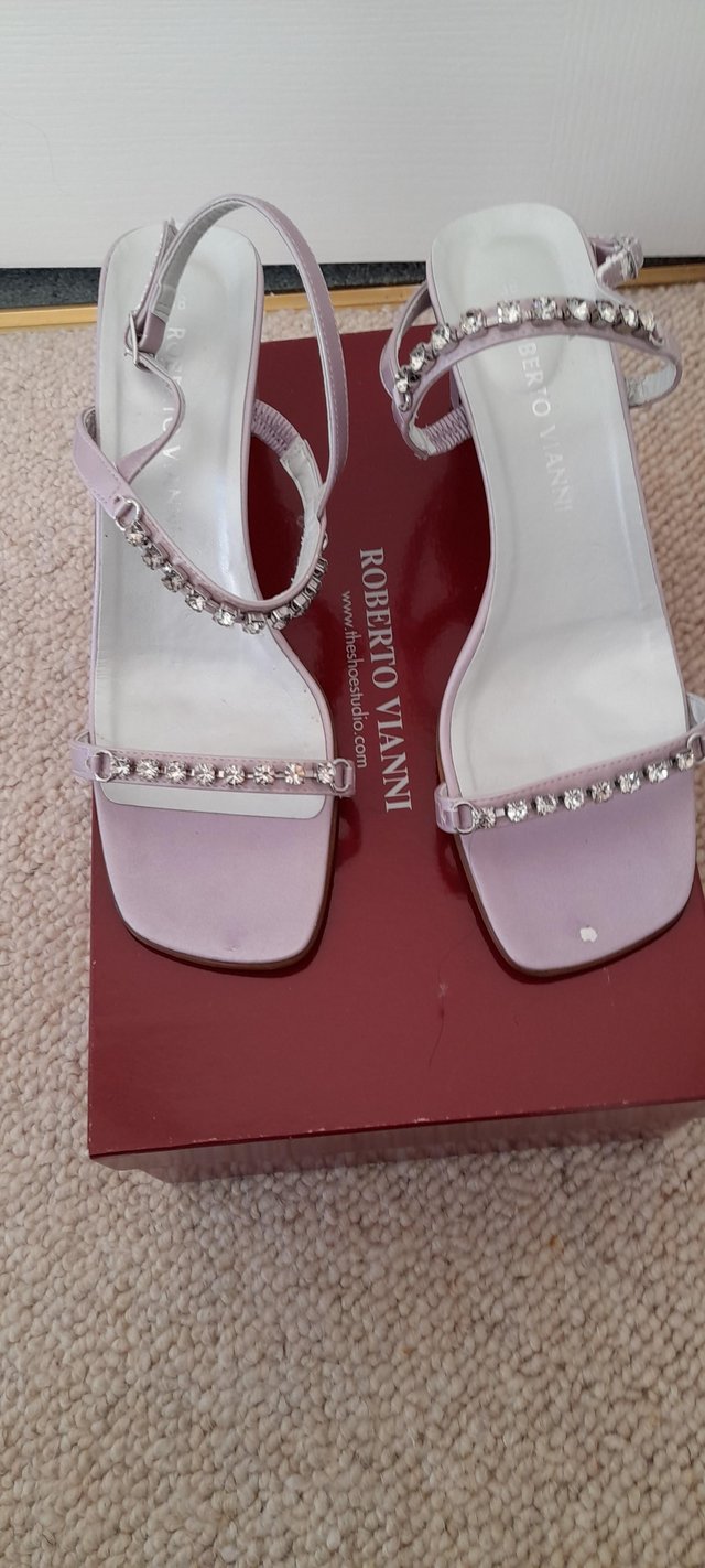 Preview of the first image of Ladies Diamanté shoes size 5.
