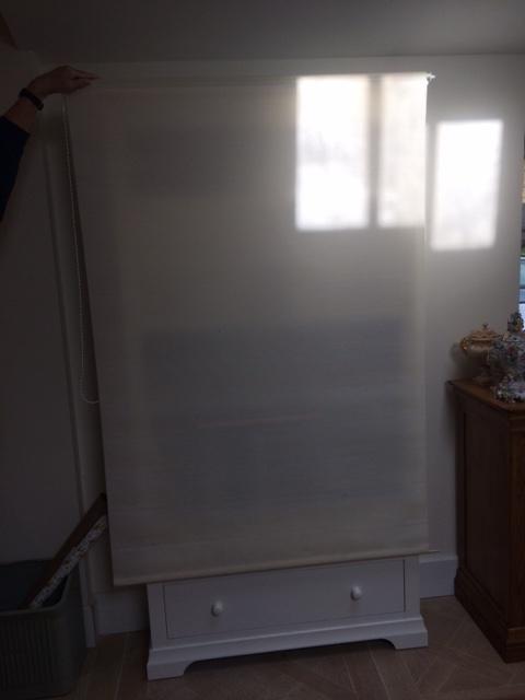 Preview of the first image of Roller Blind, colour cream, excellent condition.
