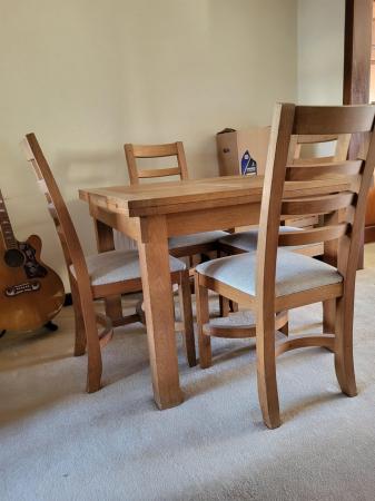 Image 3 of Solid wooden oak dining table