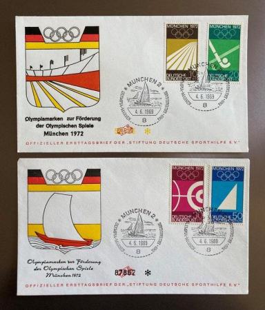 Image 1 of First Day Covers for 1972 Munich Olympics
