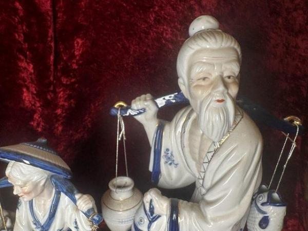 Image 3 of Chinese figures fisherman statues