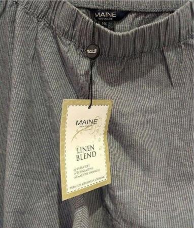 Image 7 of BNWT Maine New England MNE Women's Navy Blue Striped Trouser