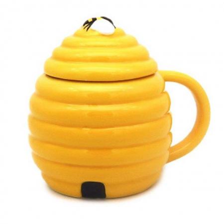 Image 1 of Beehive Shaped Ceramic Mug. Free uk postage