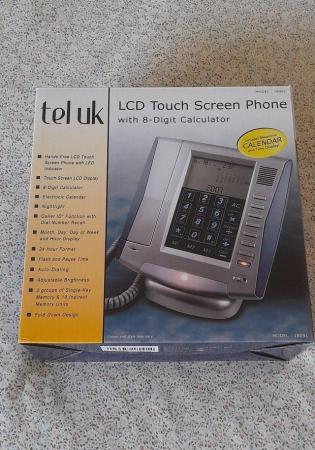 Image 2 of LCD Touch Screen Phone with 8 digit calculator
