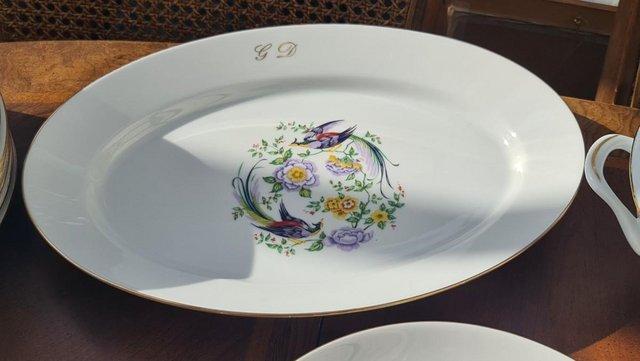 Image 9 of Limoges Fine Porcelain Birds of Paradise Dinner Service