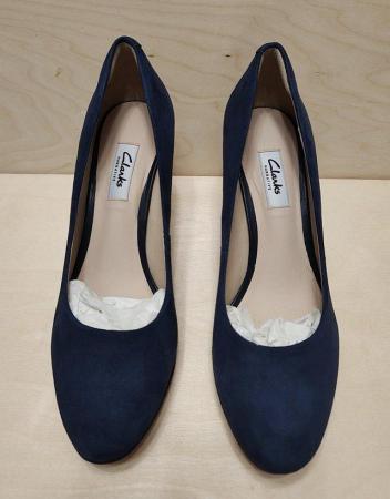 Image 7 of New Clark's Narrative Kendra Sienna Navy Suede Shoes UK 5.5