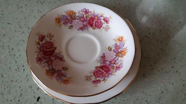 Image 2 of Gainsborough bone china 5 x 3 piece tea set