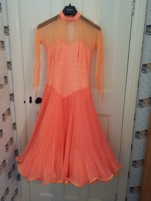 Orange Layered Ballroom Dress