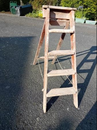 Image 2 of Vintage Paint Splattered Step Ladders !