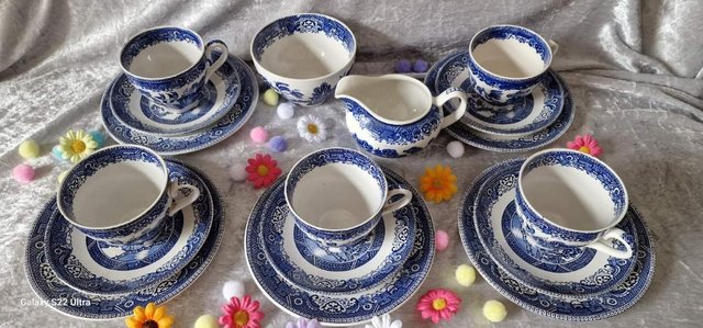 Preview of the first image of A set of 5 trio tea cups.