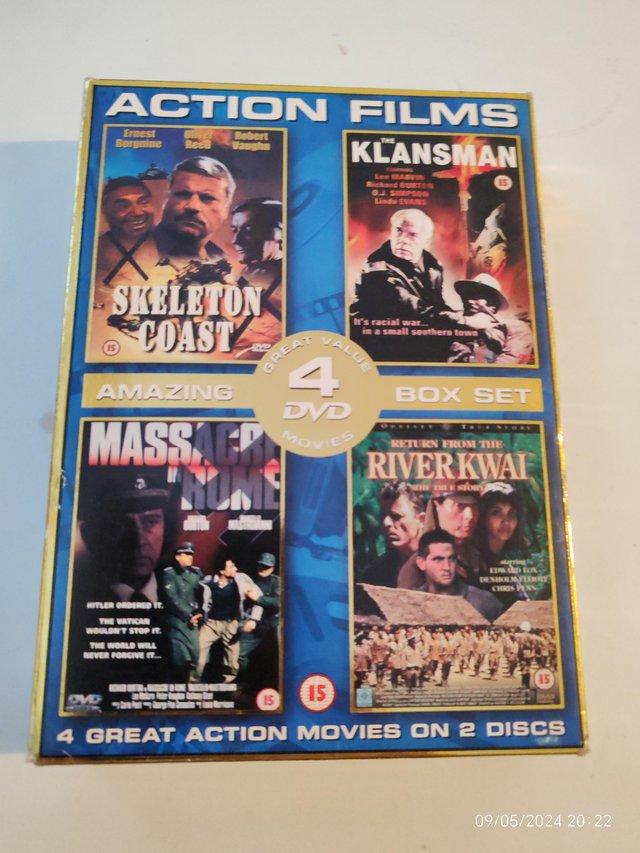 Preview of the first image of 4 action movies dvd free UK postage best seller.