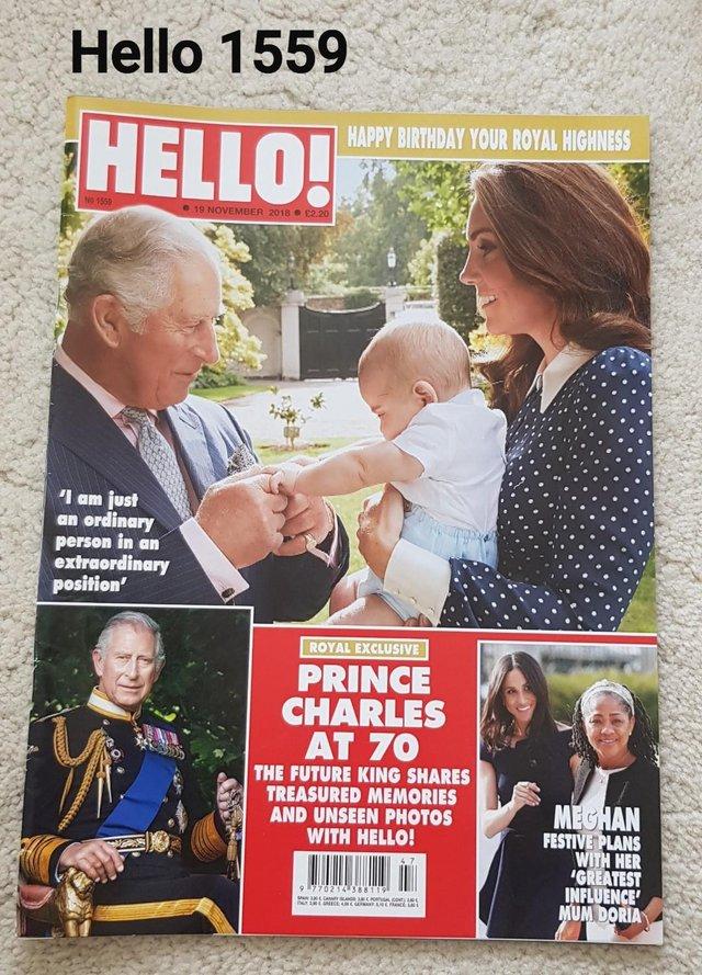 Preview of the first image of Hello Magazine 1559 - Happy 70th Prince Charles.