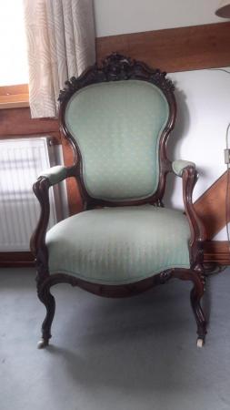 Image 1 of Beautifully carved antique armchair