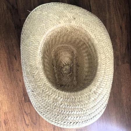 Image 2 of Adult's natural-coloured straw cowboy hat