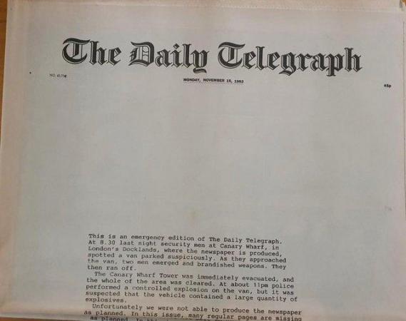 Image 1 of Emergency edition of the Daily Telegraph