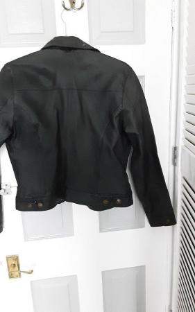Image 1 of Modern classics black leather "denim style" jacket
