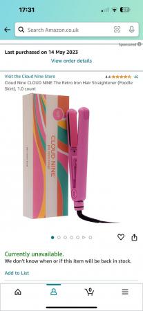 Image 3 of Cloud nine pink hair straighteners(nearly new)