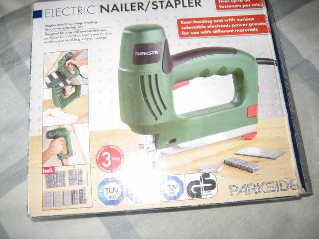 Preview of the first image of Parkside electric nailer stapler, rear loading.