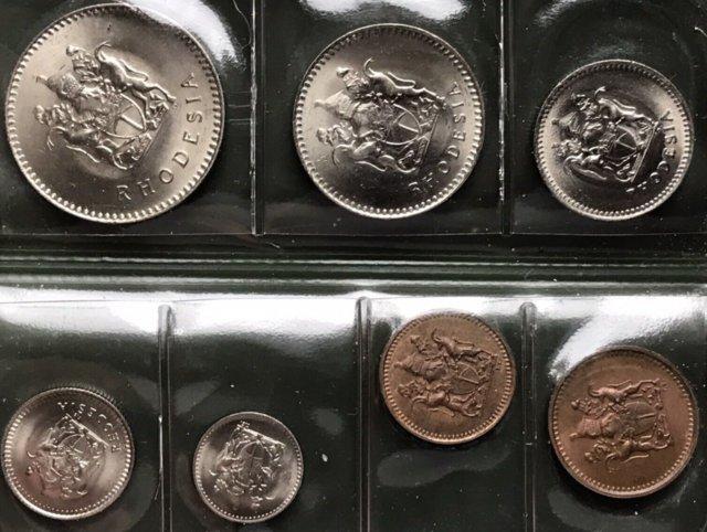 Preview of the first image of Rhodesian coin set - pre-Zimbabwe..