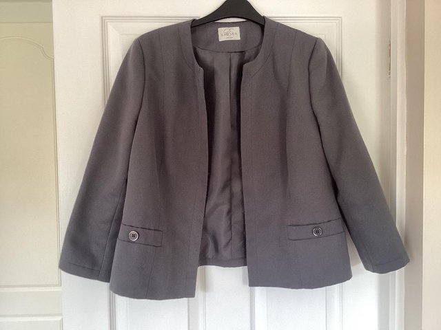 Preview of the first image of Ladies Eastex size 14 Grey Smart Jacket.
