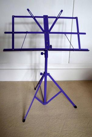 Image 2 of Purple adjustable child's folding sheet music stand