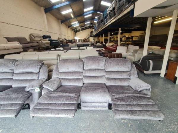 Image 7 of Farrington grey fabric manual recliner 2 x 3 seater sofas