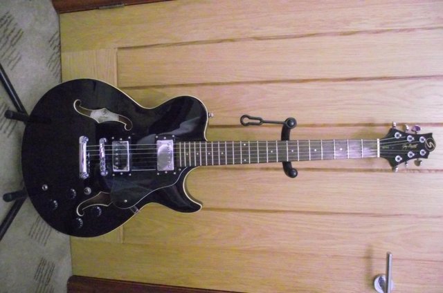 Preview of the first image of SAMICK ELECTRIC GUITAR WITH HARD CASE.