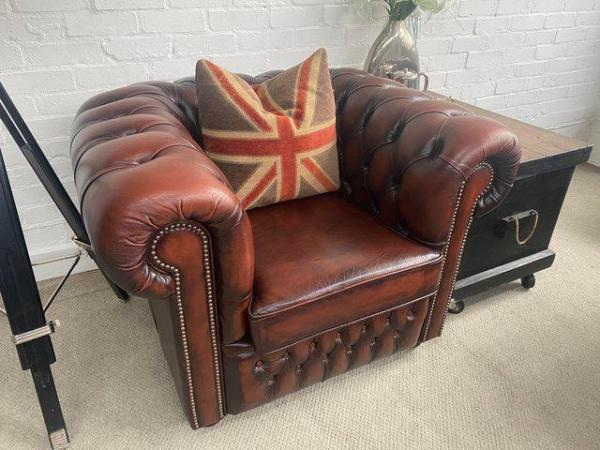 Image 4 of Stunning club Chesterfield armchair. Can deliver.