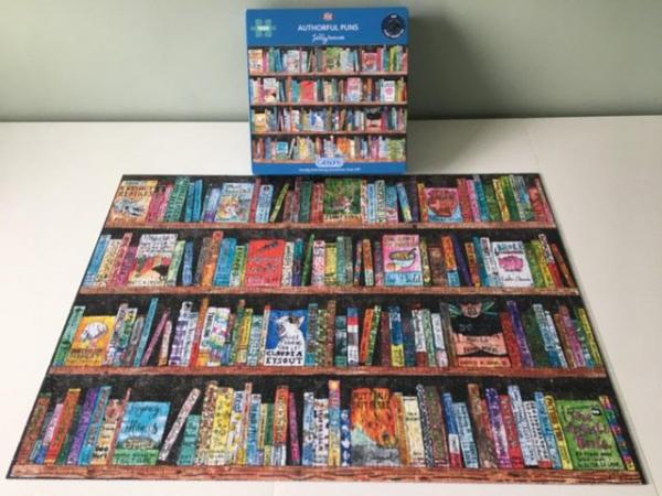 Image 2 of Gibson 1000 piece jigsaw titled Authorful Puns.