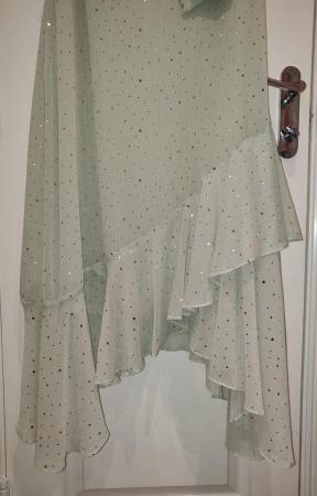 Image 14 of BNWT Women's Wallis Green Sparkle Lined Sleeveless Dress UK