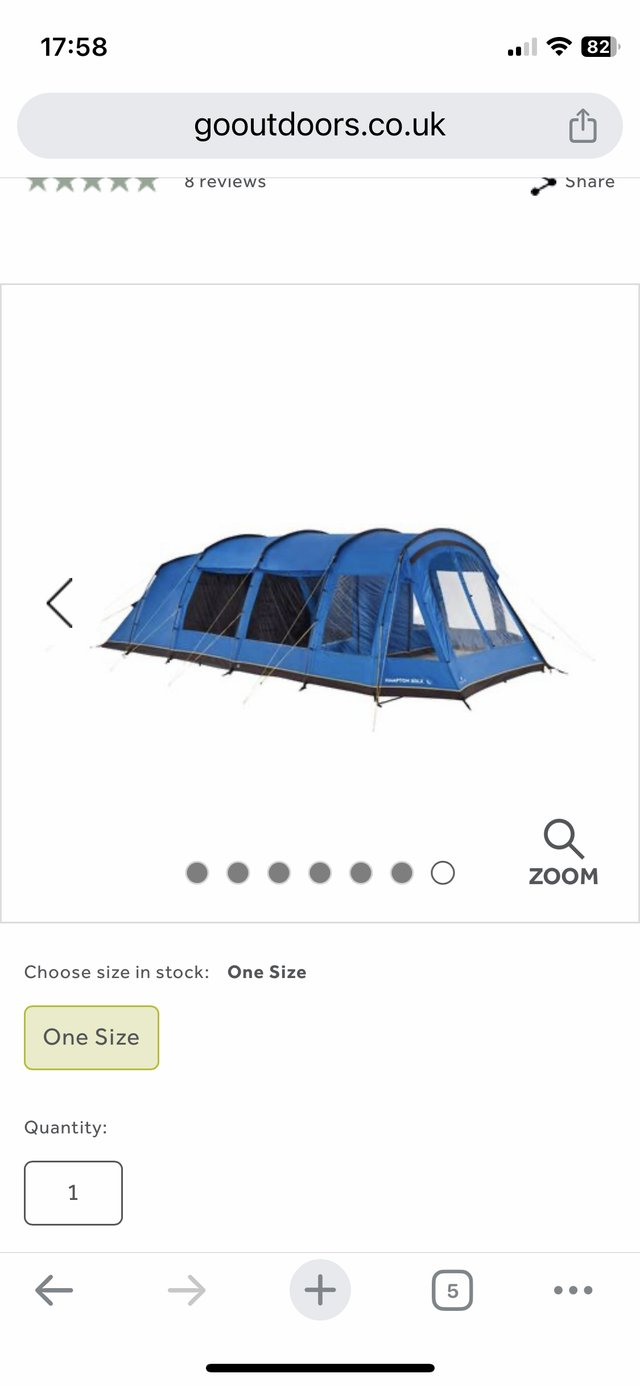 Preview of the first image of Hi Gear 8 man blackout bedroom tent.