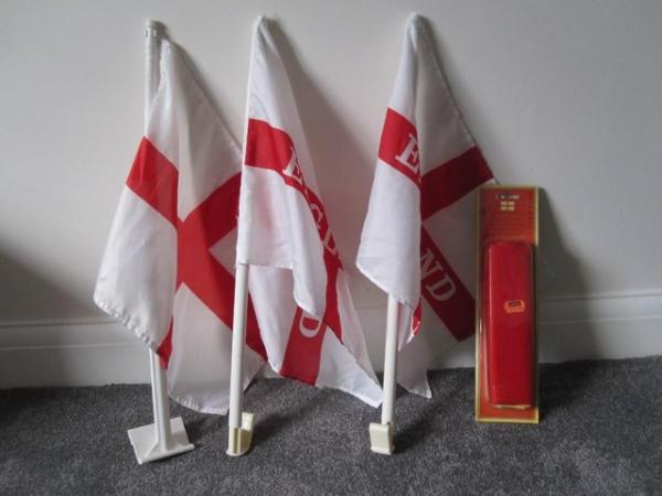 Image 1 of 4 England flags 1 new in box