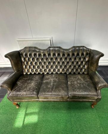 Image 1 of Chesterfield Leather Sofa