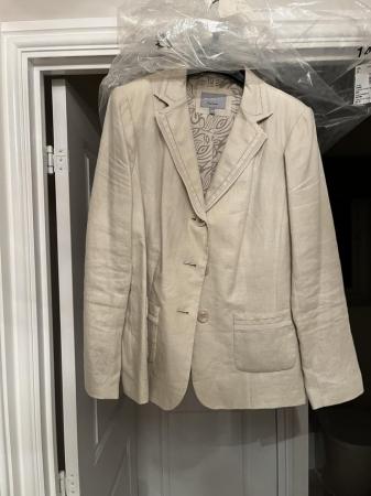 Image 1 of Linen jacket cream size 14